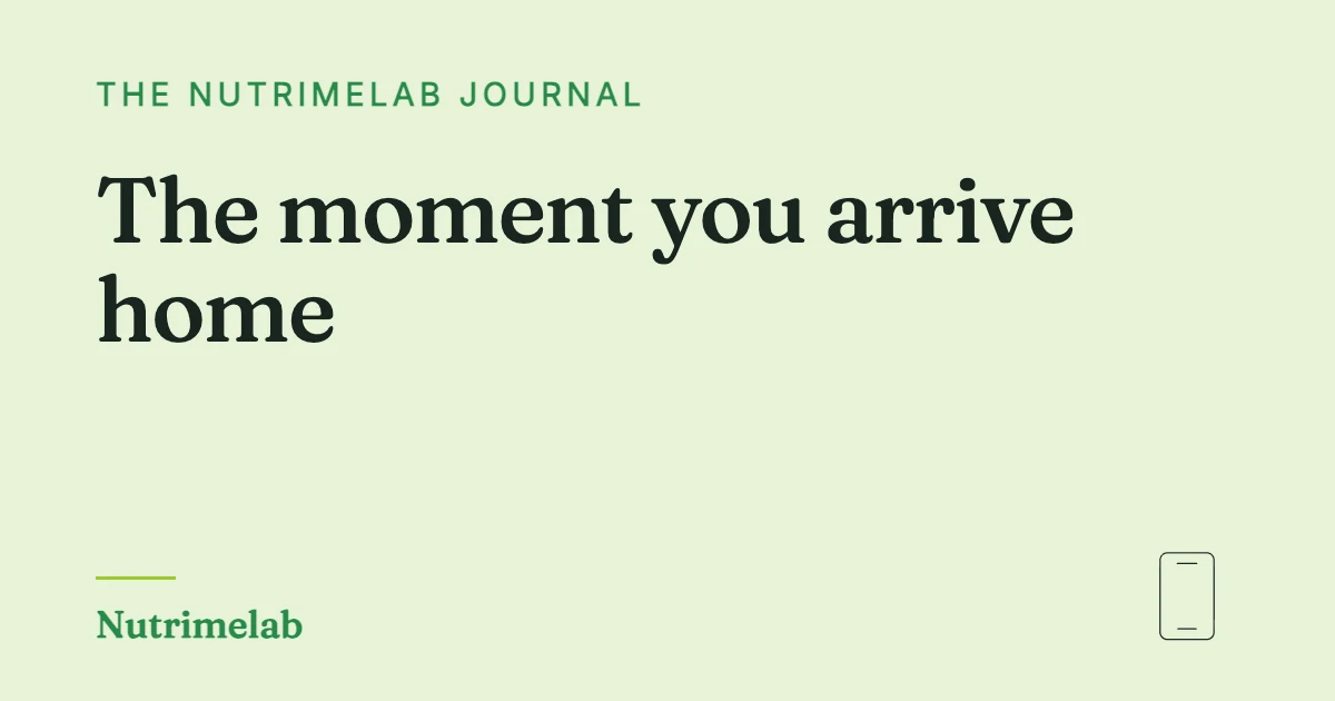 Why do I eat as soon as I get home? The after-work routine