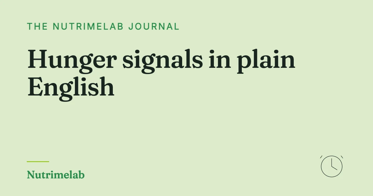 Hunger hormones: ghrelin and leptin in plain English